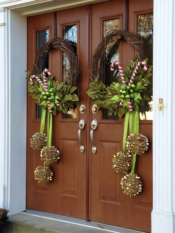 Front Door Whimsical Christmas Wreath