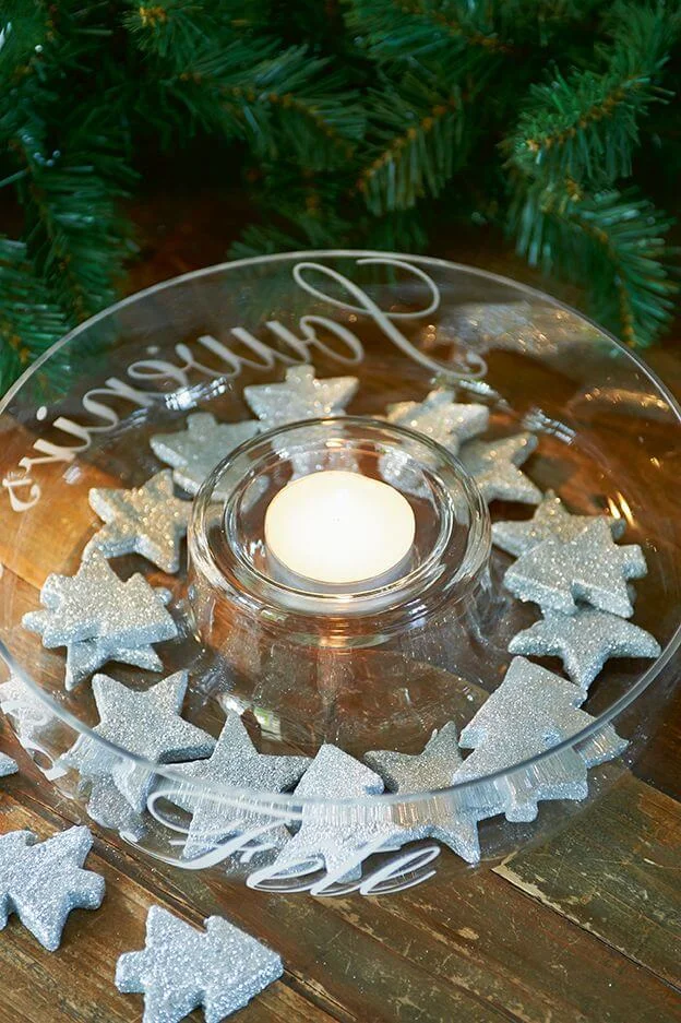 Glittering Stars Christmas Centerpiece