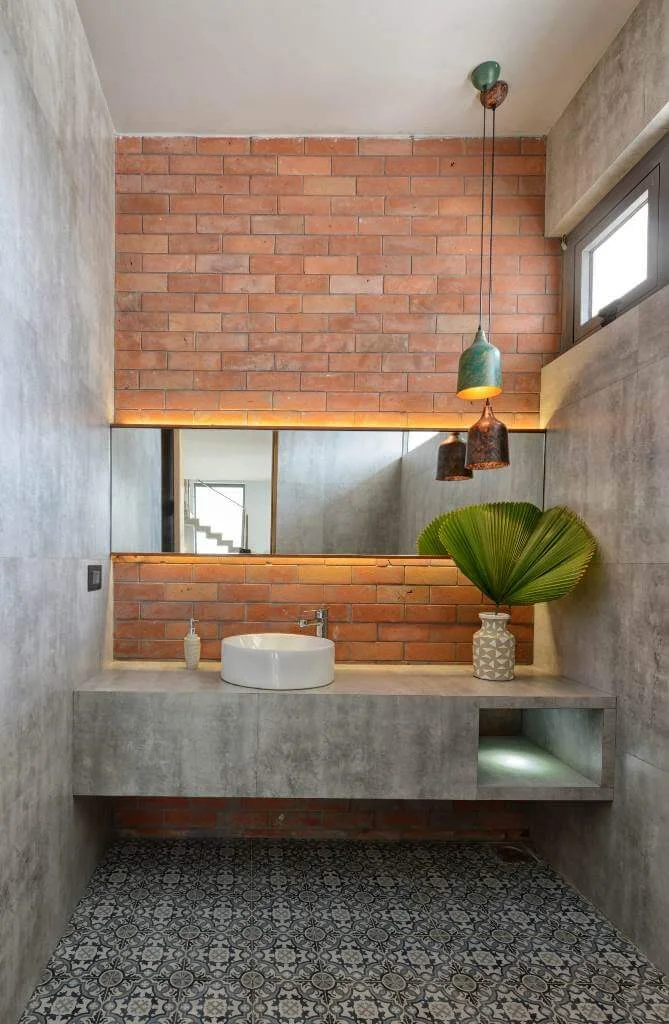 Industrial Narrow Bathroom