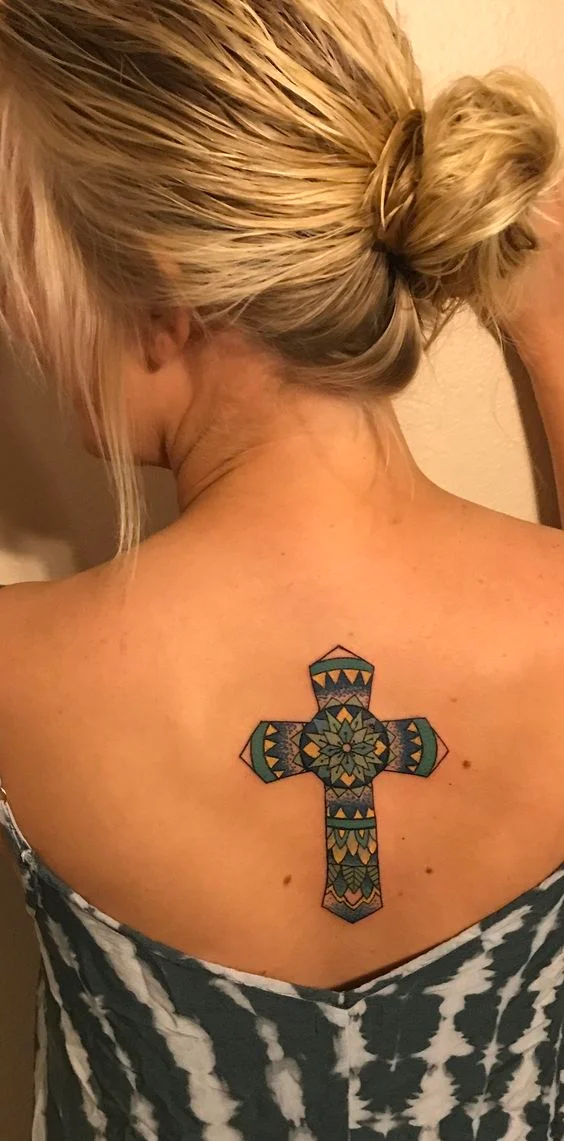 Mandala Cross Tattoo