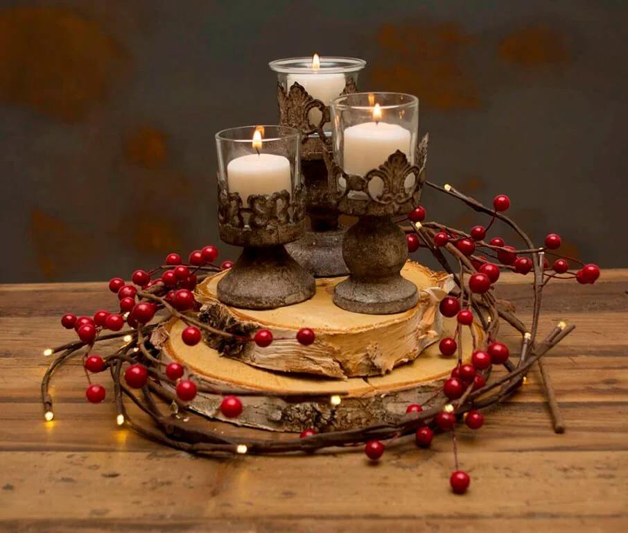 Vintage Candles Centerpiece