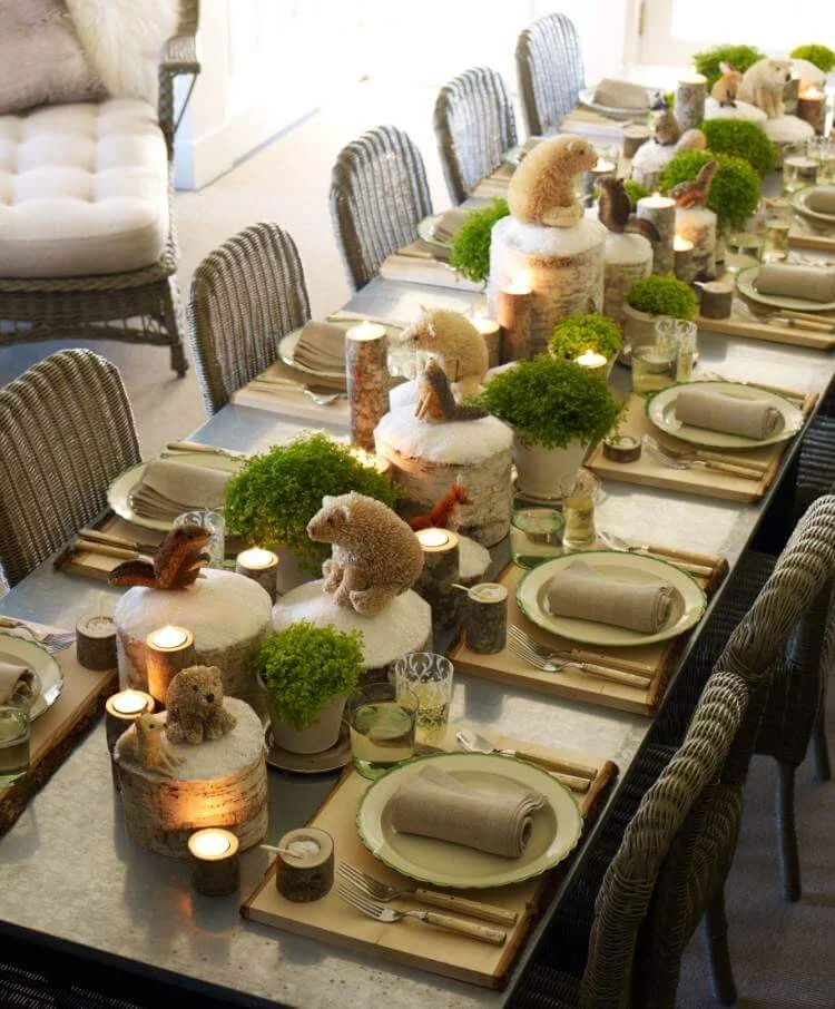Woodland Christmas Table Decoration