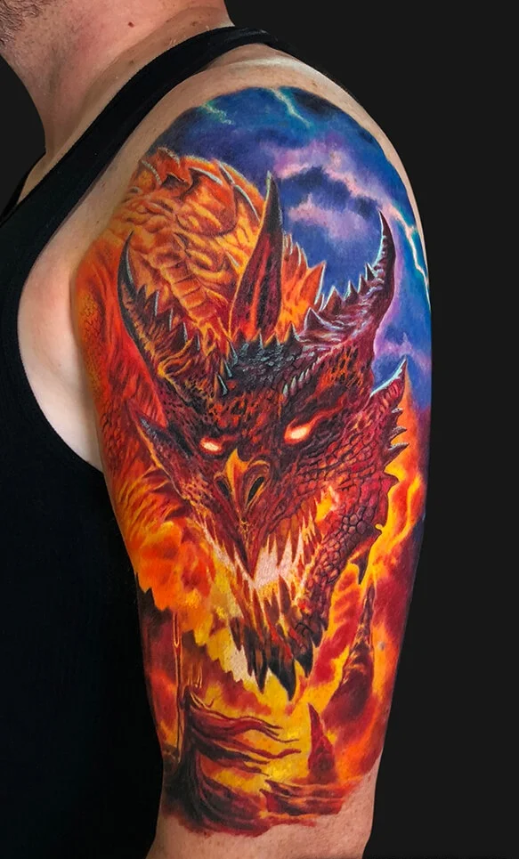 Fire Dragon Tattoo