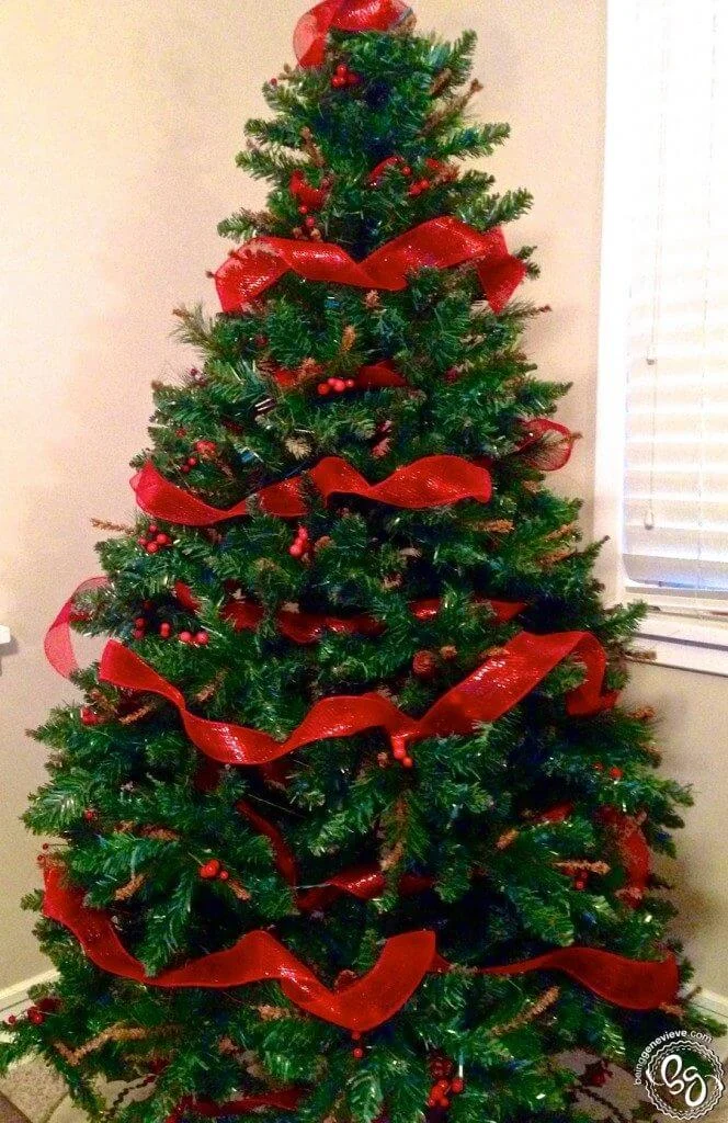 Artificial Tree Red Green Decor