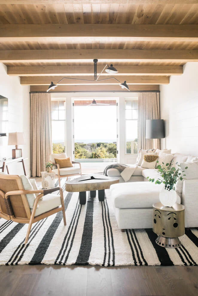 Earthy Beach Style Living Room
