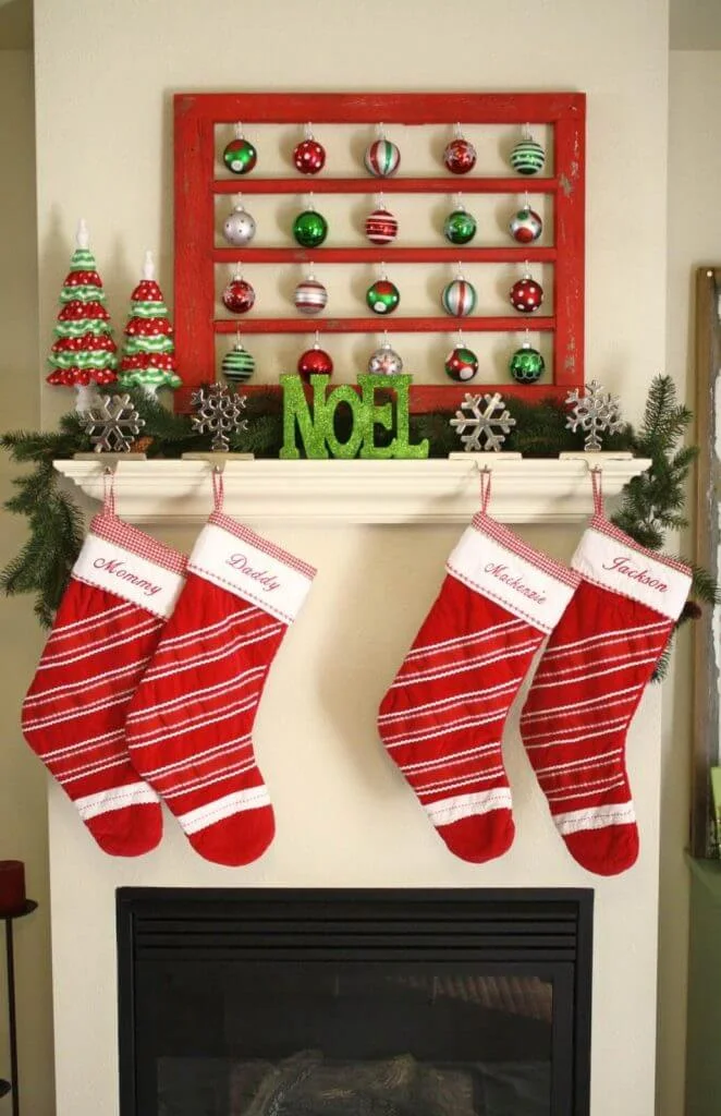 Modern Christmas Mantel Decoration