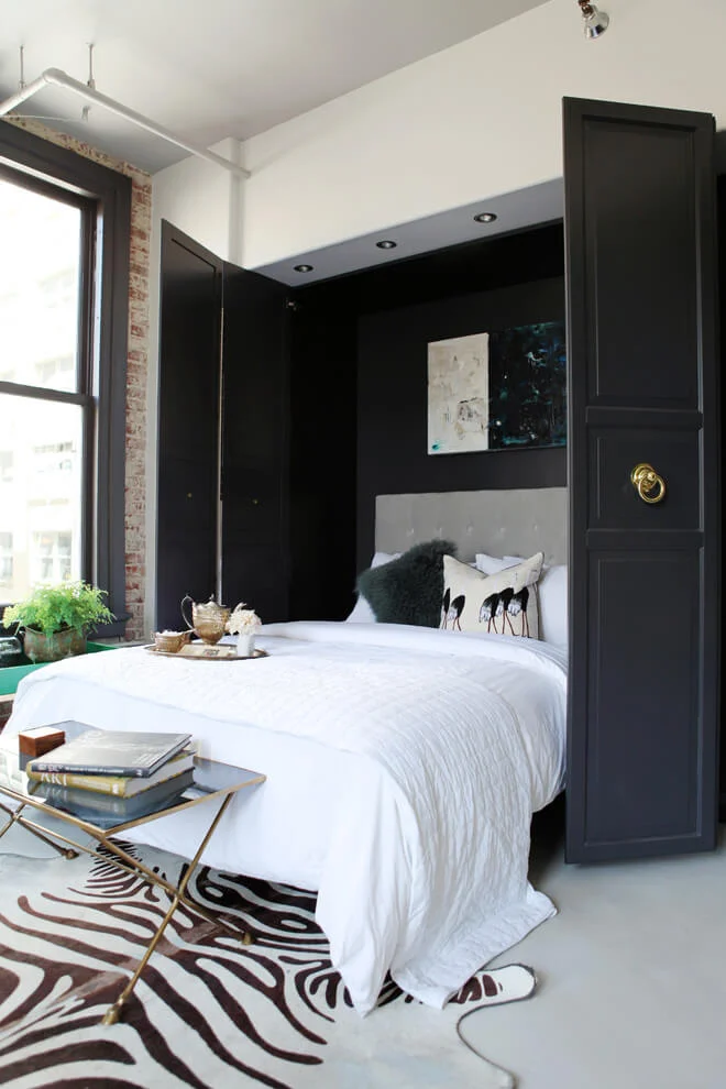 Murphy Bed Sophisticated Chic Bedroom