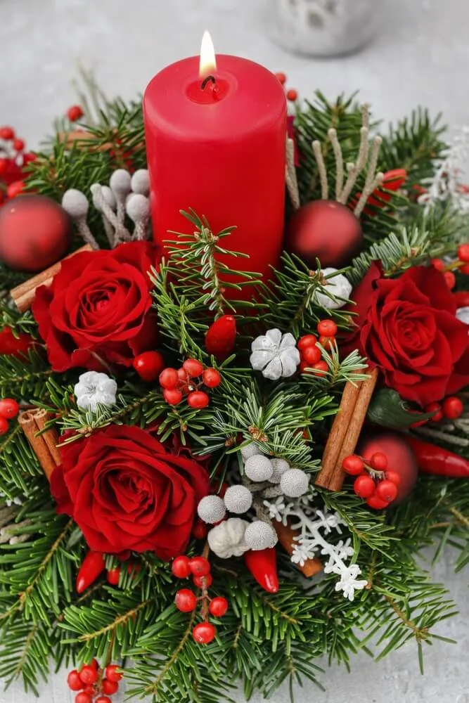Natural Rustic Flowers Centerpiece