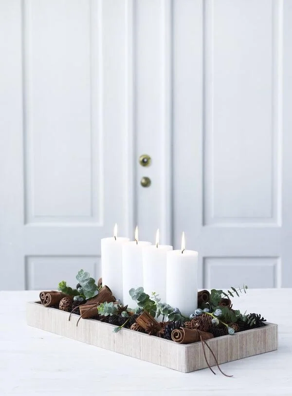 Rustic Scandinavian Christmas Centerpiece