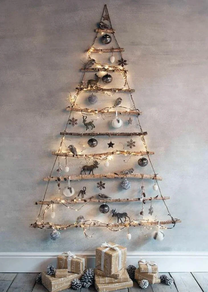 Wall Tree Small Space Christmas Decoration
