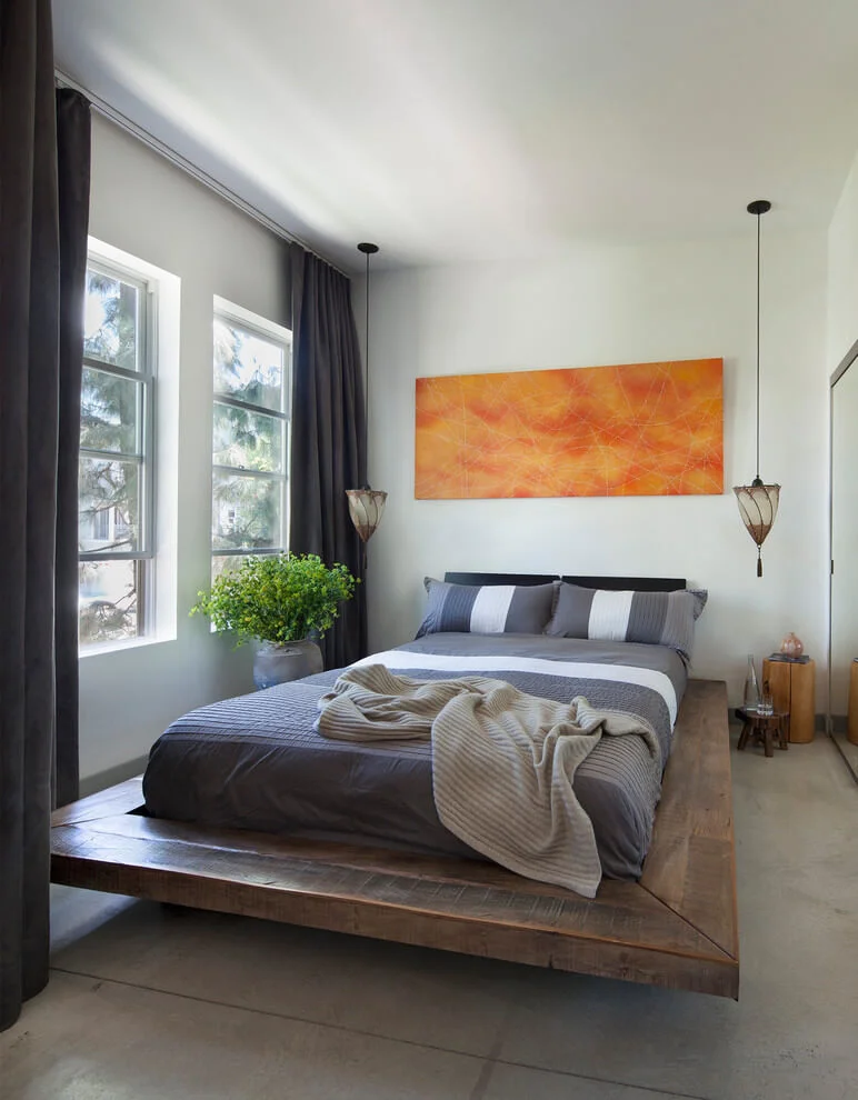 Modern Minimalist Industrial Bedroom