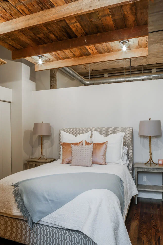 Subtle Elegance In Industrial Bedroom
