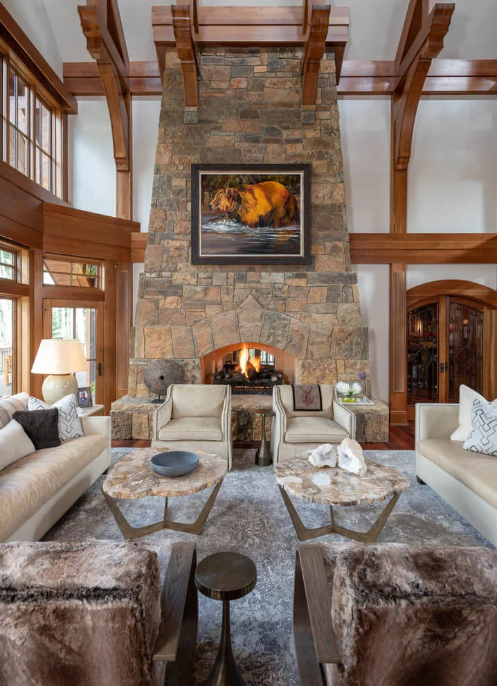 Elegant Brown Living Room Decor