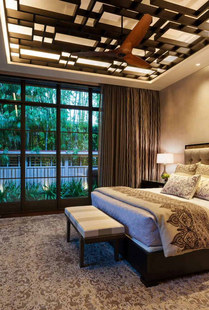 Neutral Color Scheme Asian Bedroom