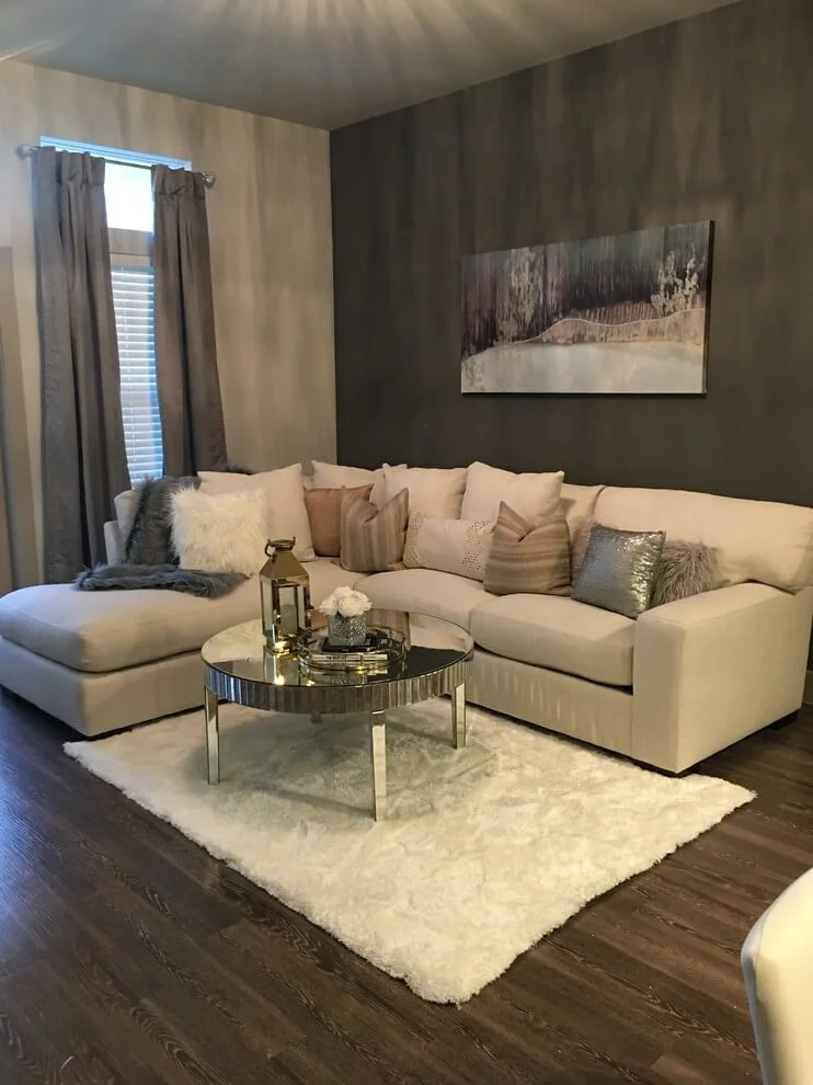 Dark Walls Cozy Living Room