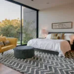 Grey Bedroom With Yellow Accents