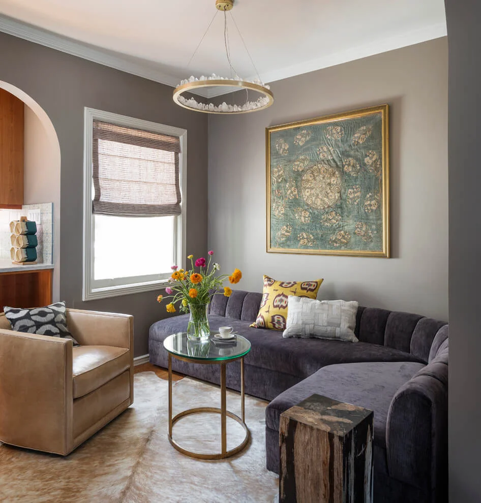 Grey Walls Living Room Design