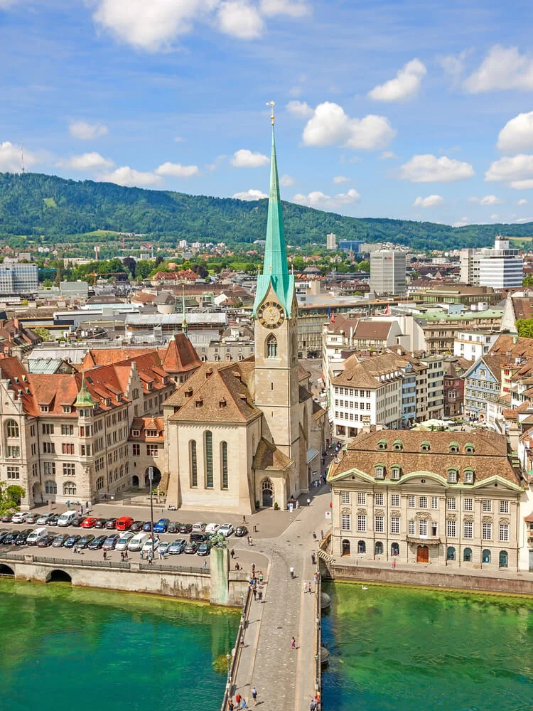 Zurich Switzerland Aerial View