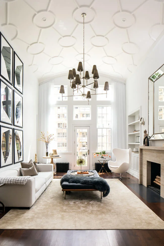Interesting Ceiling Design Living Room