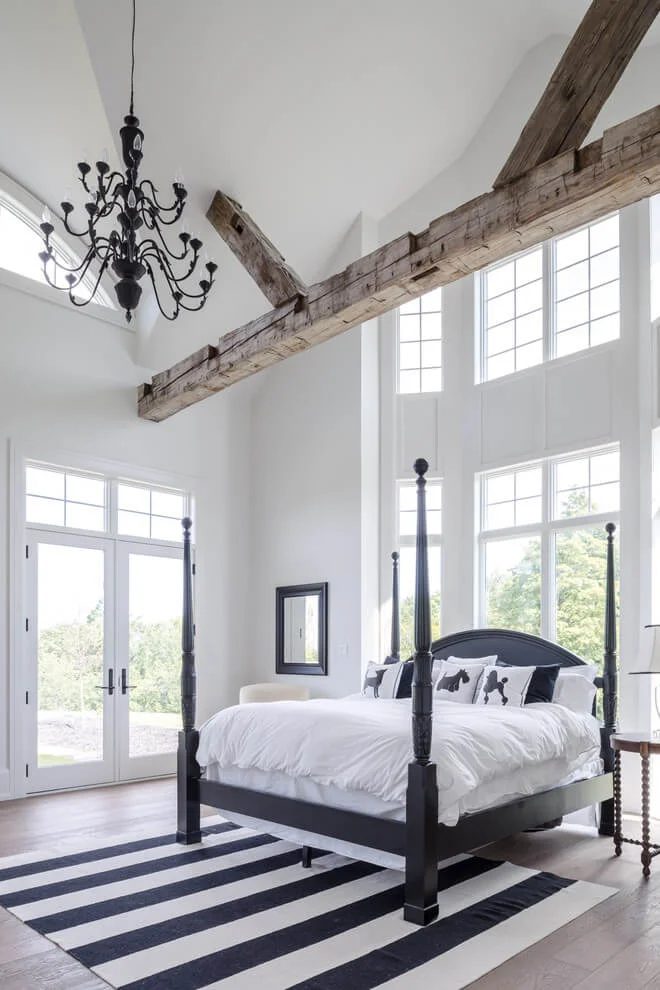 Fresh White Bedroom Black Details