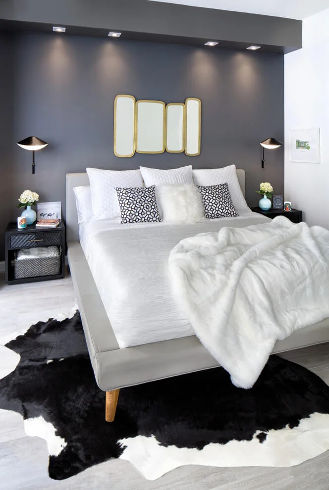 Sophisticated Black And White Bedroom Design