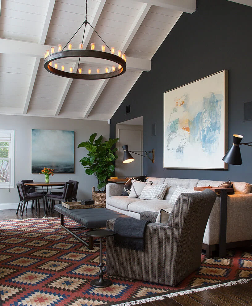 Understated Drama In Elegant Living Room