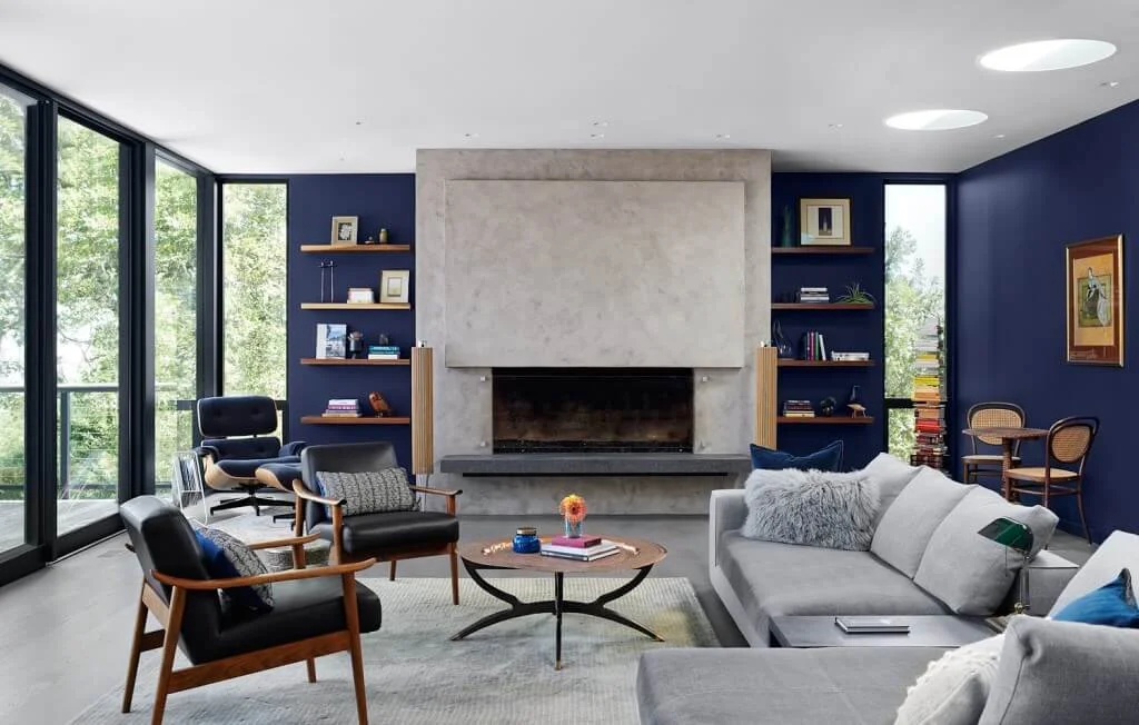 Dark Walls And Neutral Decor