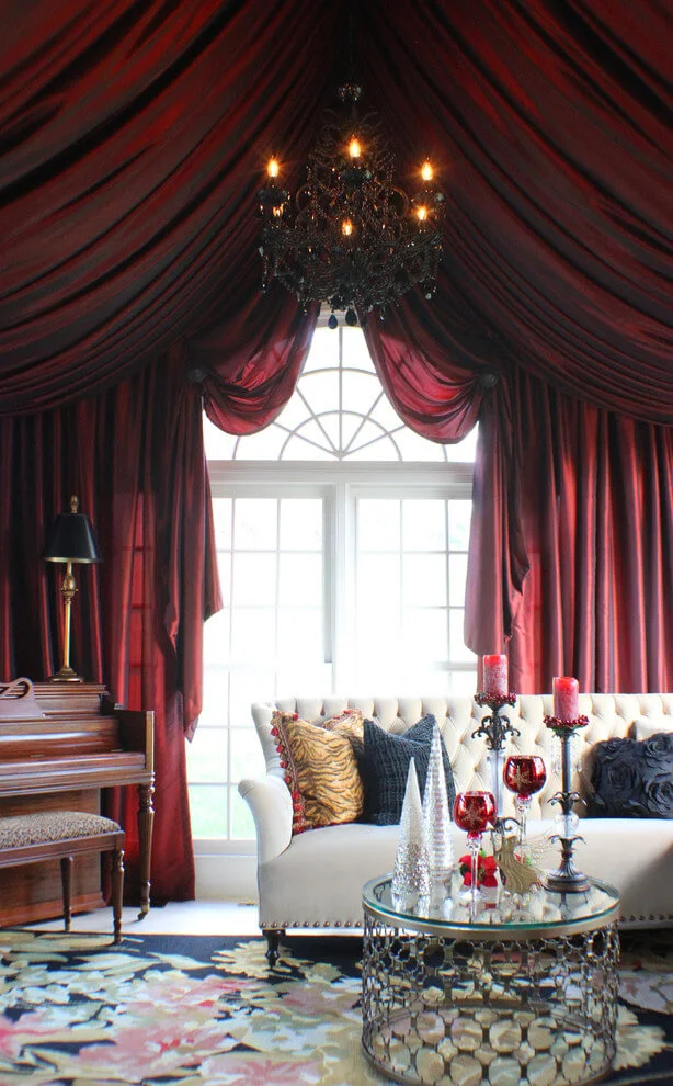 Opulent And Dramatic Living Room