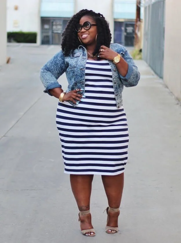 Stripes for Plus Size Women Fashion