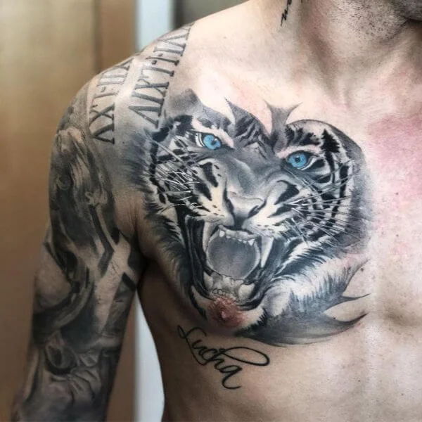 Chest Ink of Roaring Tiger