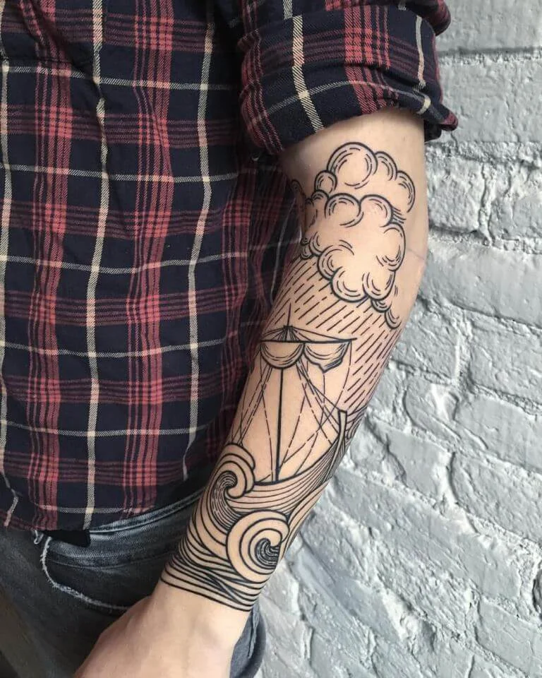 Nautical Waves and Ship Ink