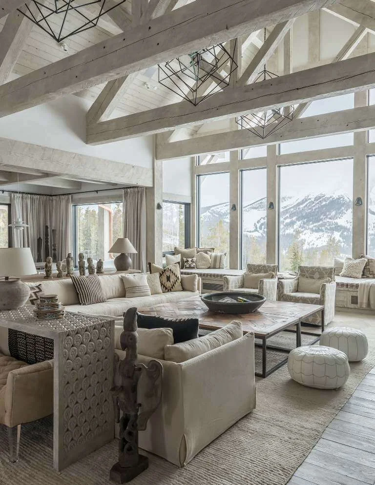 Rustic Neutral Living Room Design