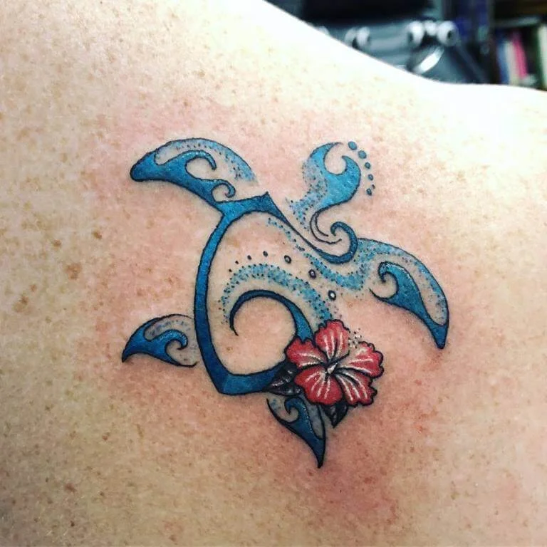 Unique Waves and Flower Design