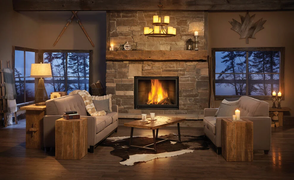 Rustic Brown Living Room Design