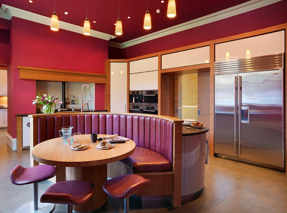 Victorian Kitchen With Curved Seating