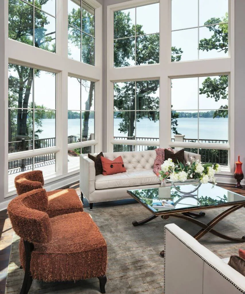 Stunning Views in Traditional Living Room