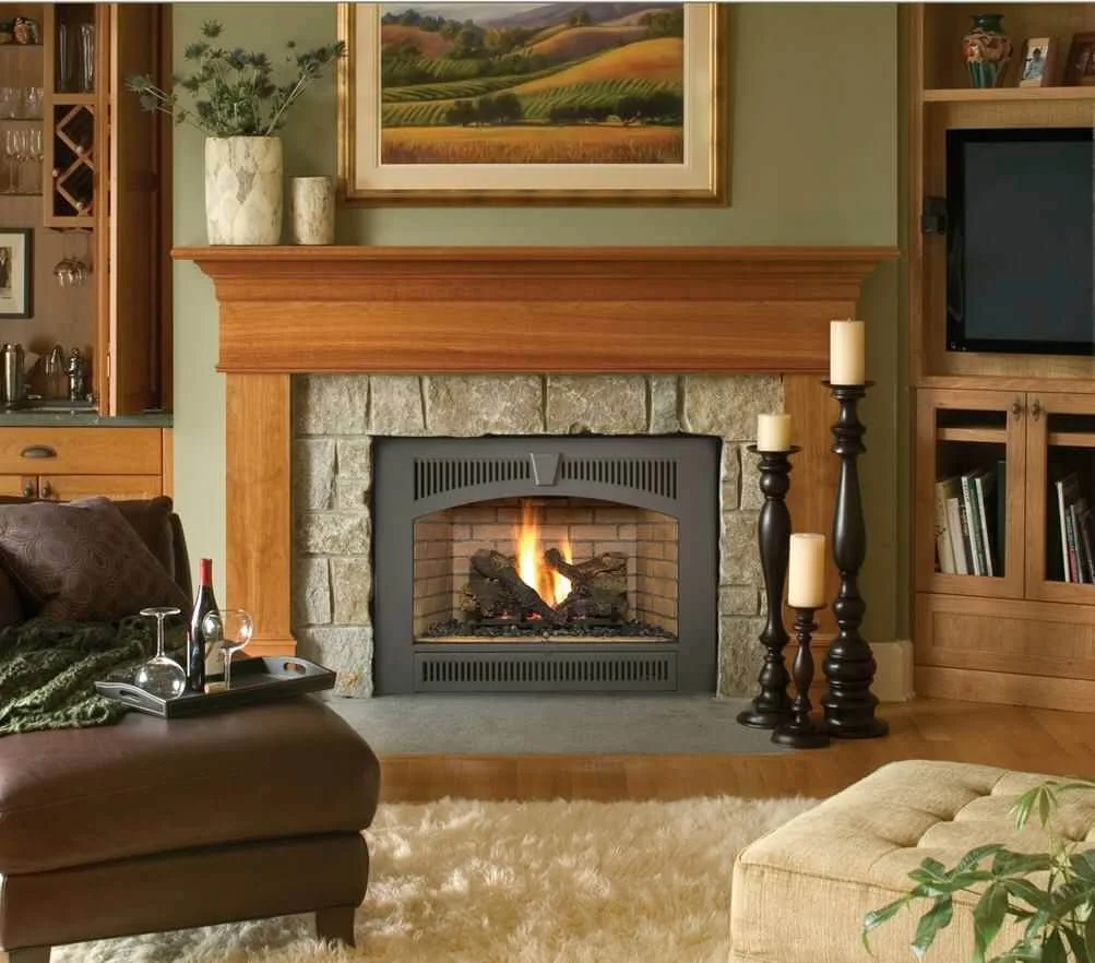 Traditional Fireplace in Living Room