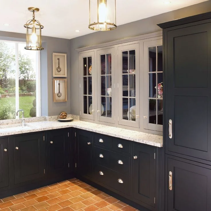 Black Shaker Kitchen Cabinets 1