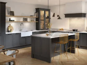 Black Shaker Kitchen Cabinets 2